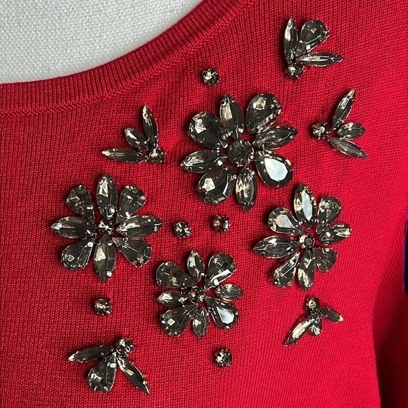 CHARTER CLUB WOMAN RED JEWEL SWEATER Size  1X - Picture 8 of 9